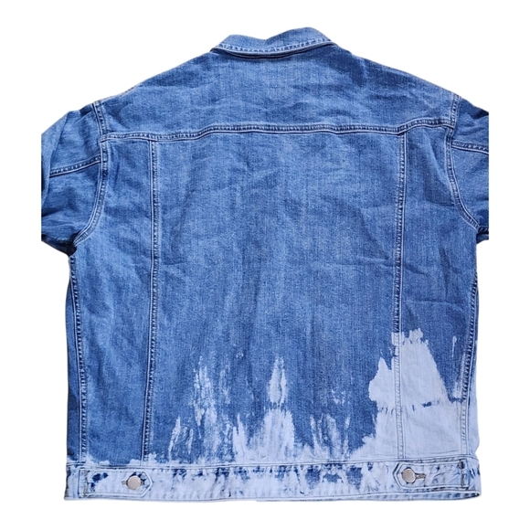 L.T.J (Letter to Juliet) distressed modern casual denim jacket Size Large NEW - Picture 8 of 12